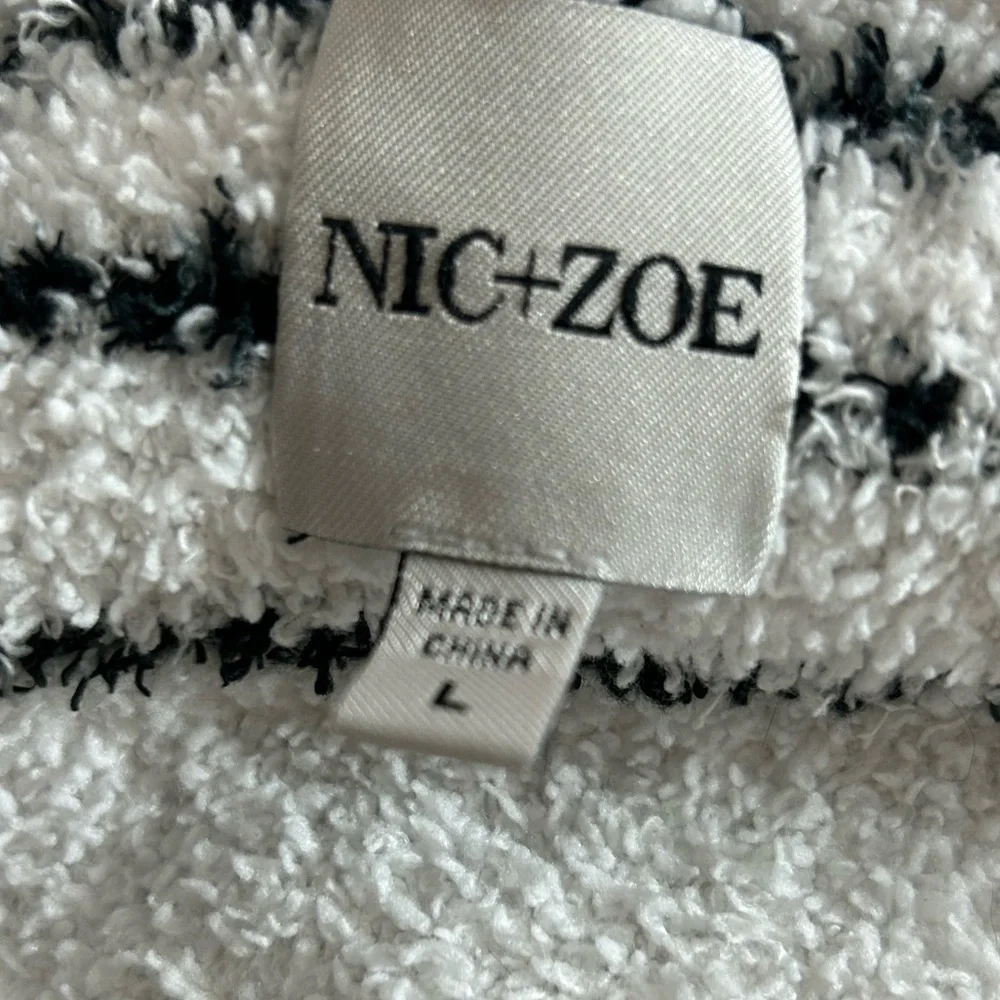 NIC+ZOE Textured White and Black Cardigan - Picture 3 of 3